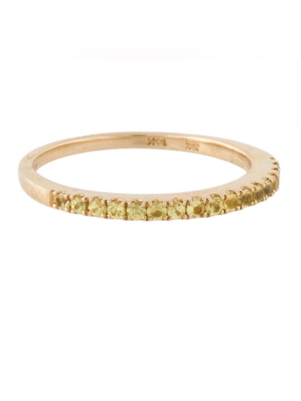 Le Vian 14K Yellow Gold Yellow Sapphire Eternity Band Ring Size 7 $2950 Retail